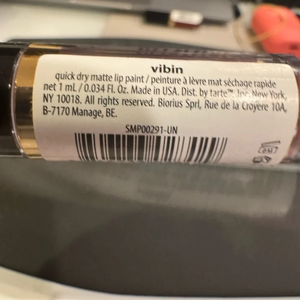 TARTE Tarteist Lip Paint Liquid Lipstick VIBIN .034 oz RARE matte mini